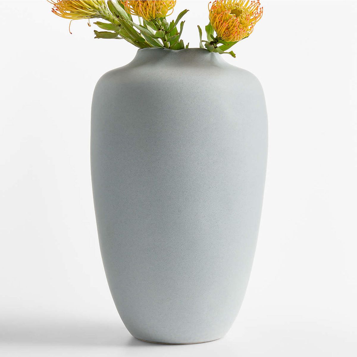 CRATE & BARREL - Pompeii Vase Gray Blue 13
