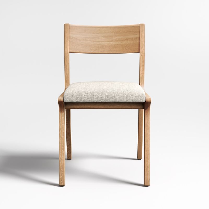CRATE & BARREL - Silla Comedor Lakin Roble Blanco Crate & Barrel