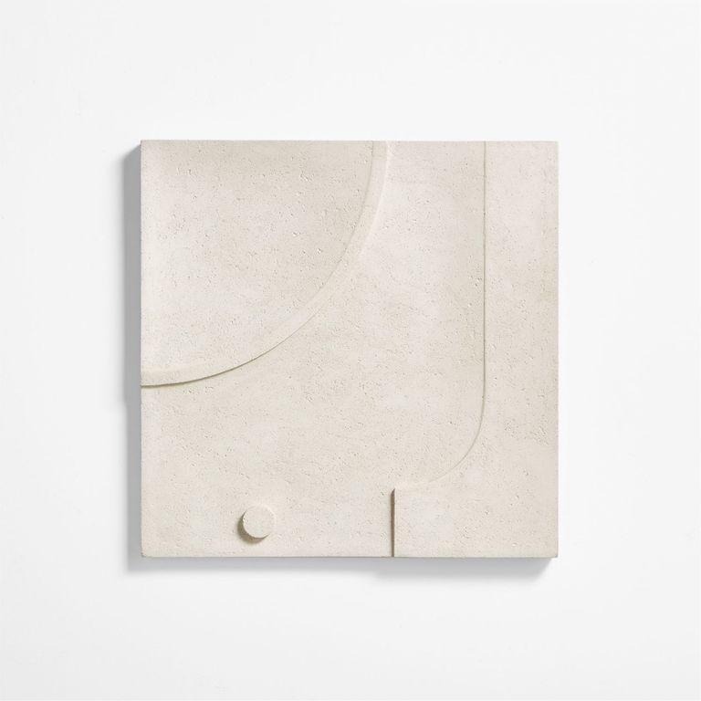 CRATE & BARREL Arte Pared Azulejos Blanco Tall Taso