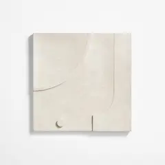 CRATE & BARREL - Arte Pared Azulejos Blanco Tall Taso