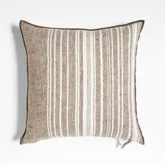 CRATE & BARREL - Funda Cojín Bande Rayas Beige