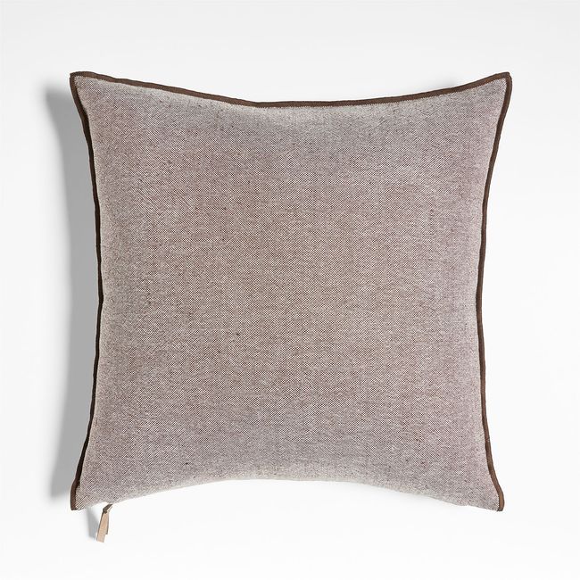 CRATE & BARREL - Funda Cojín Bande Rayas Beige Crate & Barrel