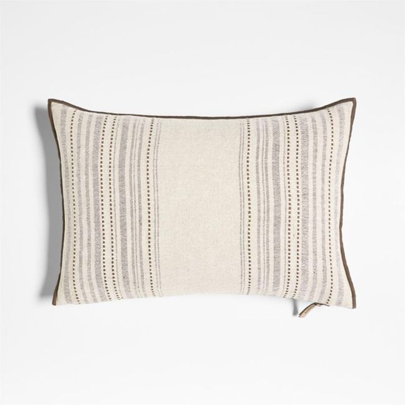 CRATE & BARREL - Funda Cojín Rectangular Bande Rayas Crate & Barrel
