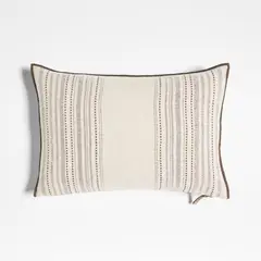 CRATE & BARREL - Funda Cojín Rectangular Bande Rayas