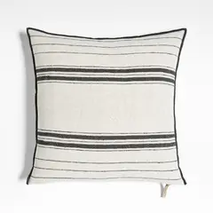 CRATE & BARREL - Funda Almohada Chatou Rayas Marfil