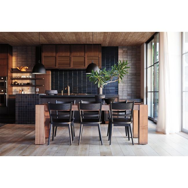 CRATE & BARREL - Silla De Comedor Arno Negro Crate & Barrel