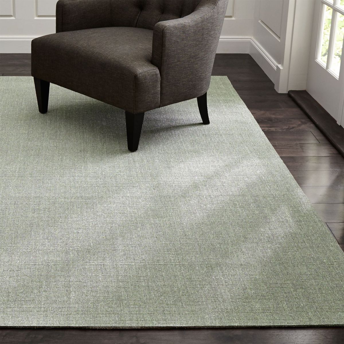 CRATE & BARREL - Alfombra Sisal Gris Claro Crate & Barrel