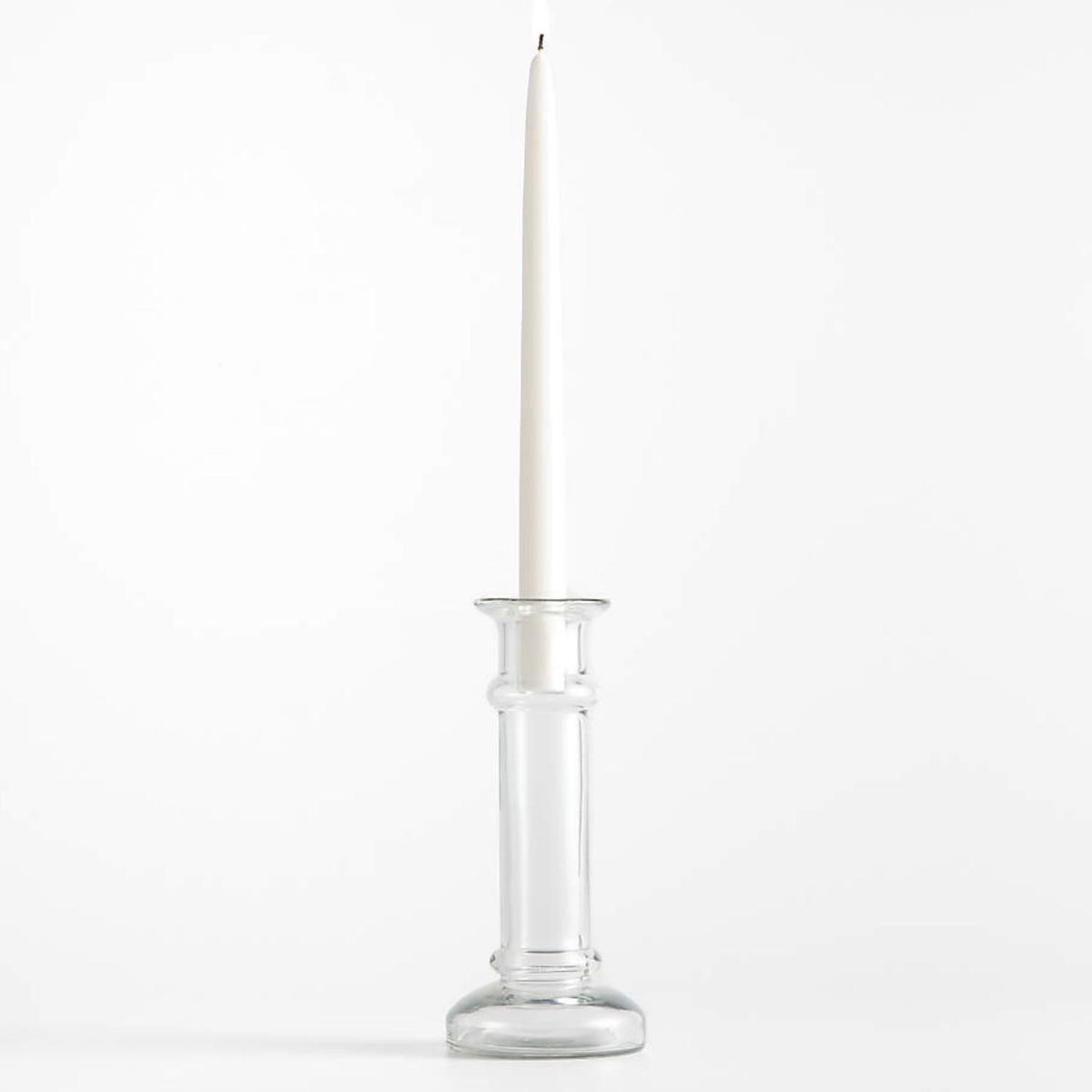 CRATE & BARREL - Candelabro De Vidrio Transparente Kati Crate & Barrel