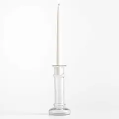 CRATE & BARREL - Candelabro De Vidrio Transparente Kati
