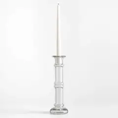 CRATE & BARREL - Candelabro De Cristal Transparente Darwin