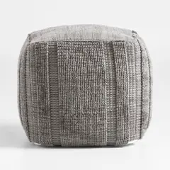 CRATE & BARREL - Pouf Texturizado Gris