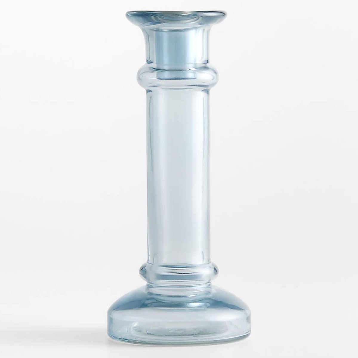 CRATE & BARREL - Candelabro De Vidrio Azul Kati Crate & Barrel