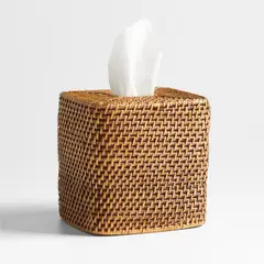 CRATE & BARREL - Caja Cubre Pañuelo Sedona Miel