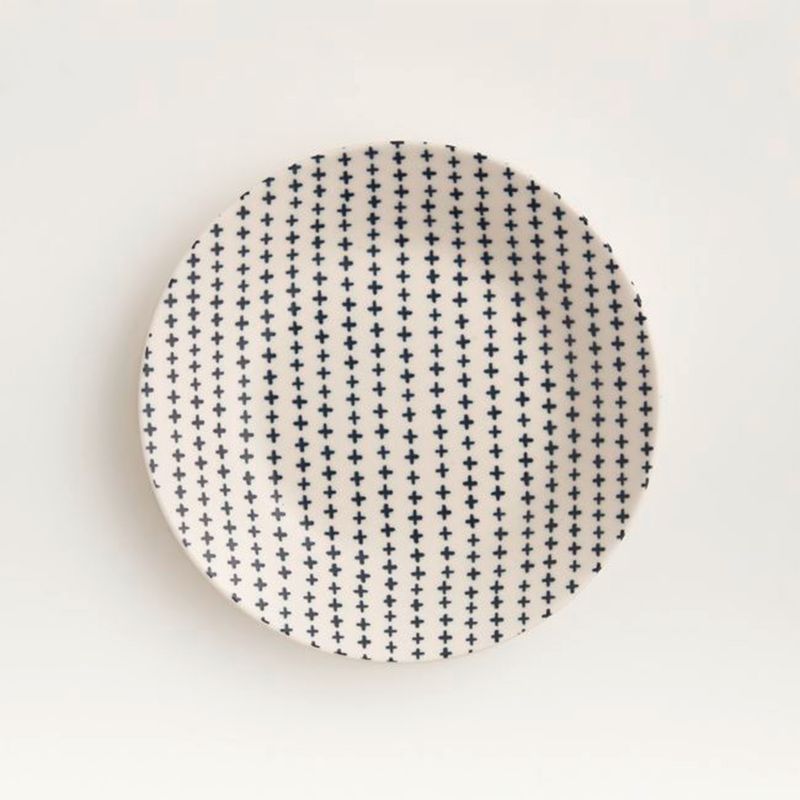 CRATE & BARREL - Plato Puntos Azul Mai 15 Cms Crate & Barrel
