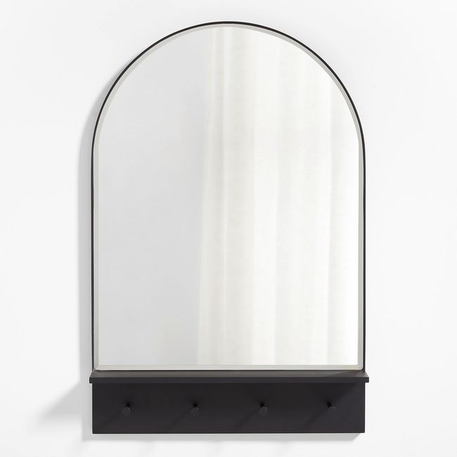 CRATE & BARREL - Espejo Edge Rectangular Con Marco Metálico Negro 92X61 Cm Crate & Barrel