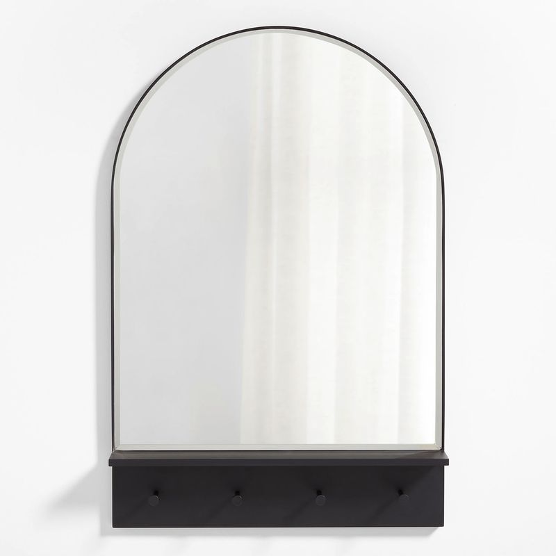 CRATE & BARREL - Espejo Entrada Edge Negro Crate & Barrel