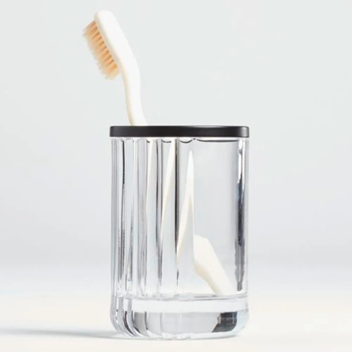 CRATE & BARREL - Vaso Contenedor Vidrio Baño Crate & Barrel