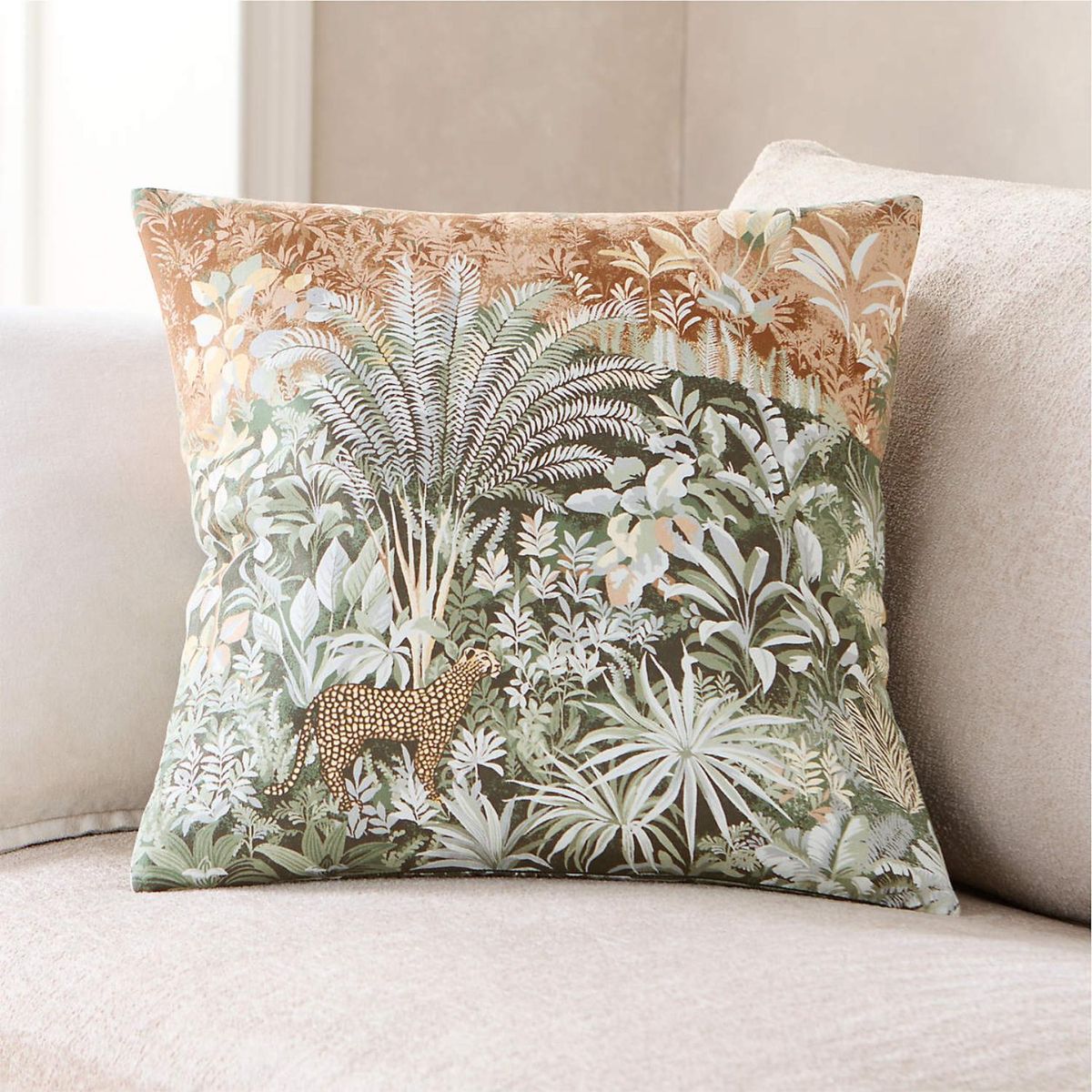 CRATE & BARREL - Tropical Leopard ShdSage Crate & Barrel