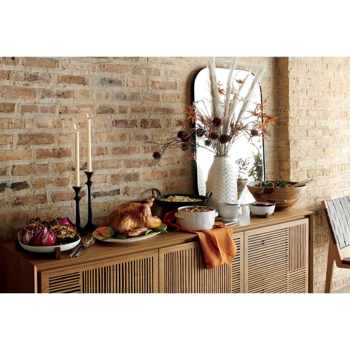 CRATE & BARREL - Candelabro Emmett Negro Crate & Barrel