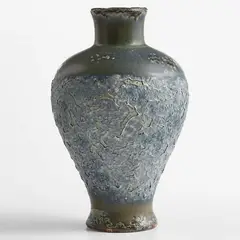 CRATE & BARREL - Jarrón Pompeya Azul
