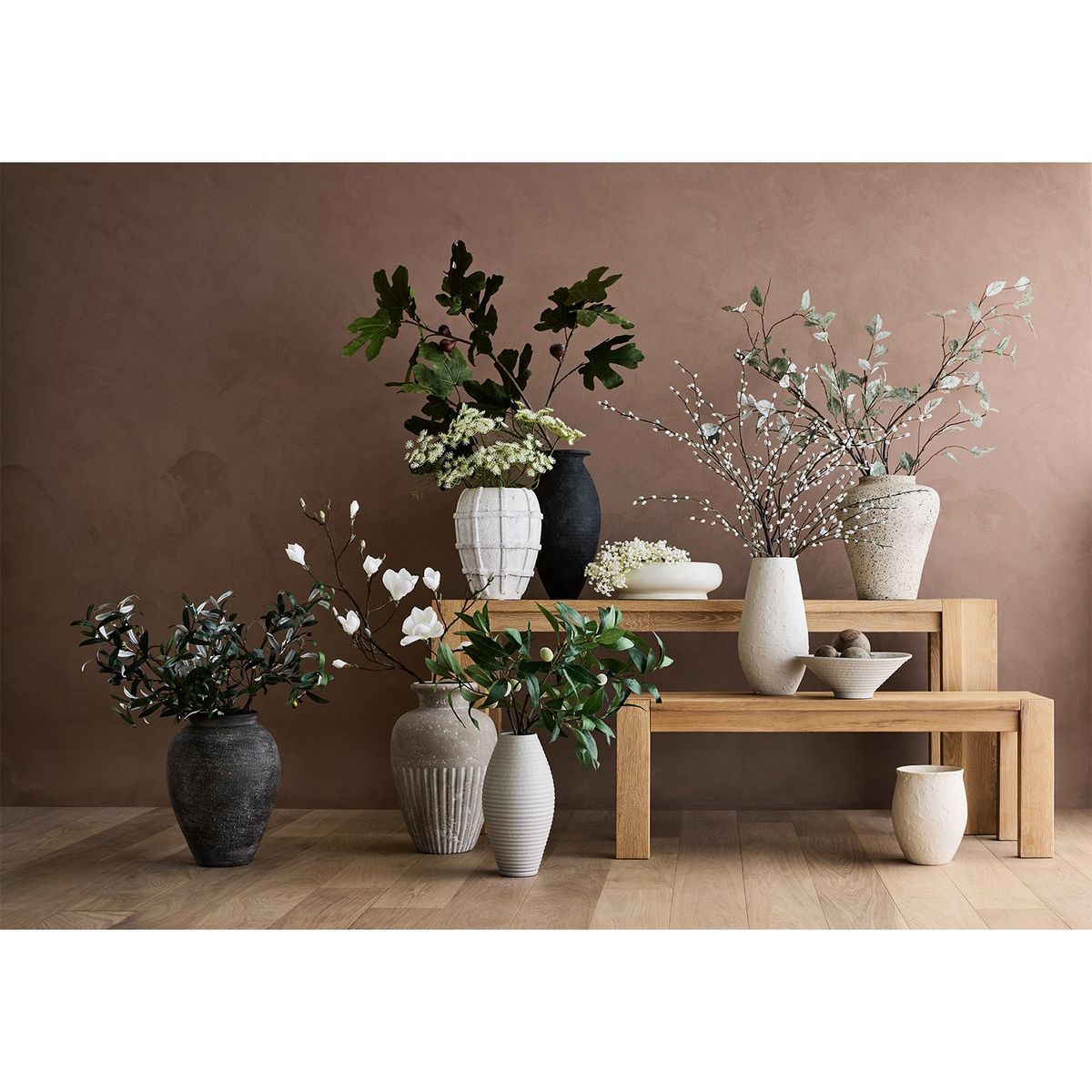 CRATE & BARREL - Rama Hoja Verde Salvia Artificial Crate & Barrel