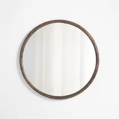 CRATE & BARREL - Espejo Pared Redondo Natia Negro