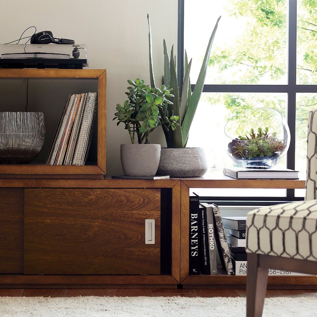 CRATE & BARREL - Maceteros con Agave Crate & Barrel