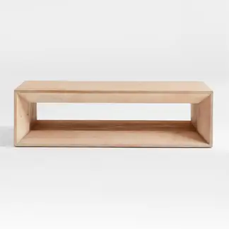 CRATE & BARREL - Mesa De Centro Vernon Natural 142Cm