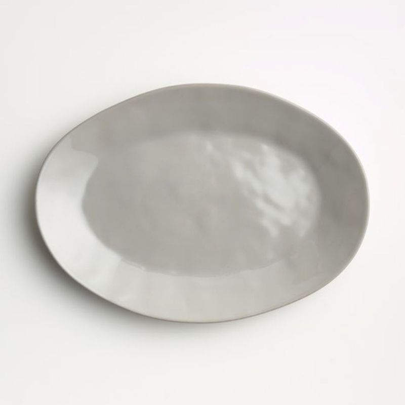 CRATE & BARREL - Fuente Ovalada Pequeña Marin Gris Crate & Barrel