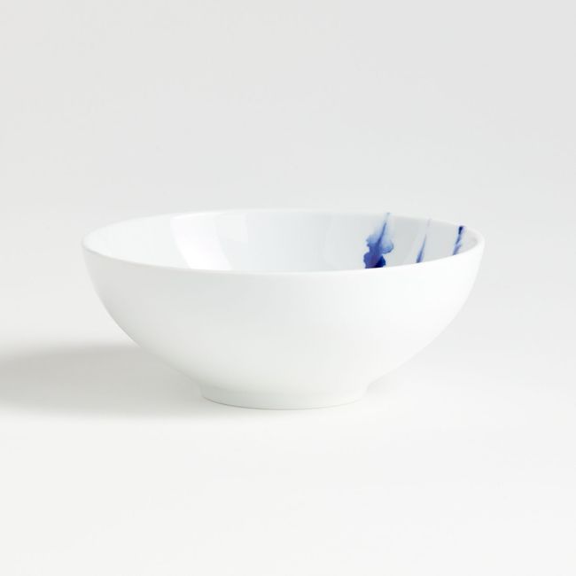 CRATE & BARREL - Bowl Blanco Y Azul Omri Crate & Barrel