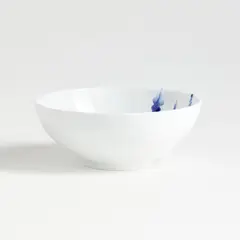 CRATE & BARREL - Bowl Blanco Y Azul Omri