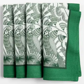 CRATE & BARREL - Indochine Green Napkin S/4