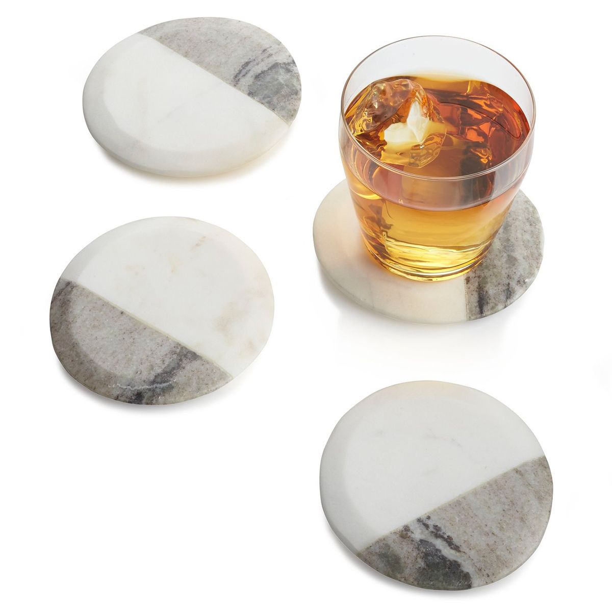 CRATE & BARREL - Set 4 Posavasos de Mármol Crate & Barrel