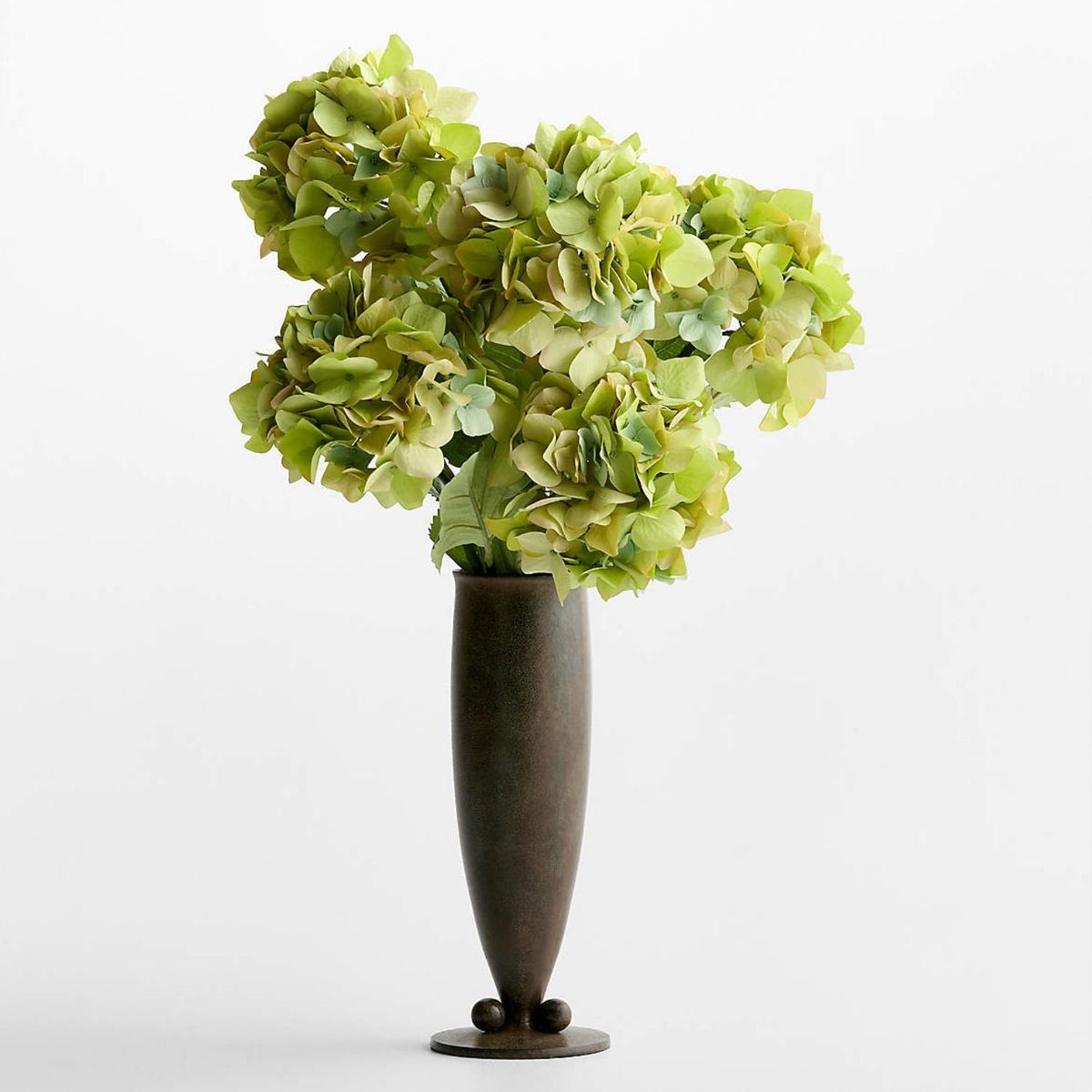 CRATE & BARREL - Rama artificial de hortensia verde 76cm