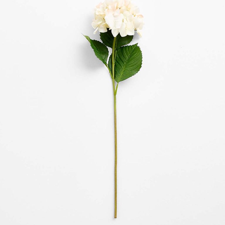 CRATE & BARREL Rama artificial hortensia blanca 76cm