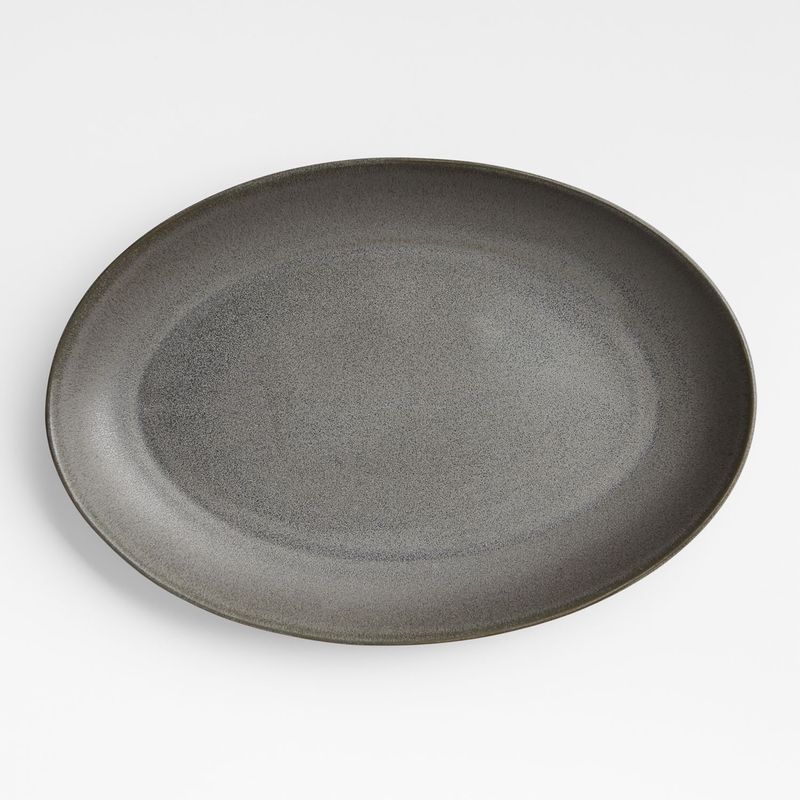 CRATE & BARREL - Fuente Oval Craft Carbon Crate & Barrel