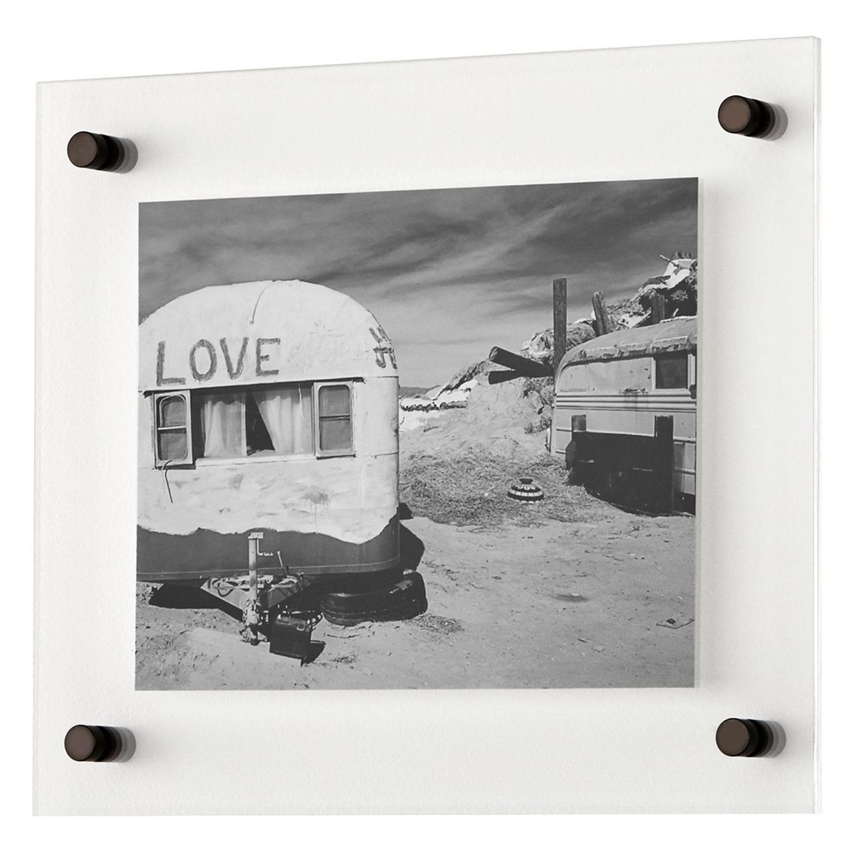 CRATE & BARREL - Marco De Foto Pared Acrilico Y Bronze 31X36 Cm