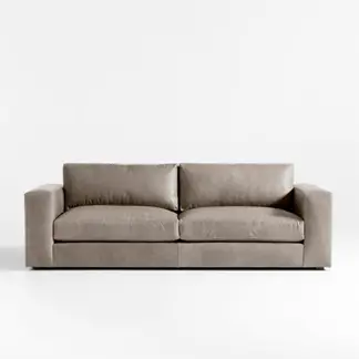 CRATE & BARREL - Sofá Oceanside Cuero