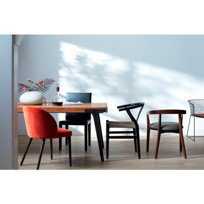 CRATE & BARREL - Mesa Comedor Lakin Teca 205 Cm Extensible Crate & Barrel