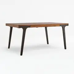 CRATE & BARREL - Mesa Comedor Lakin Teca 155 Cm Extensible