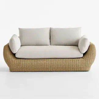 CRATE & BARREL - Sofá De Mimbre Ipanema 182 Cm