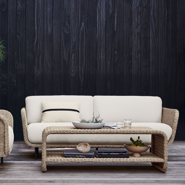 CRATE & BARREL - Sofá Mimbre Grotta Crate & Barrel