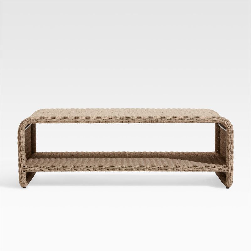 CRATE & BARREL - Mesa de Centro Grotta Exterior Mimbre Crate & Barrel