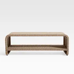CRATE & BARREL - Mesa de Centro Grotta Exterior Mimbre
