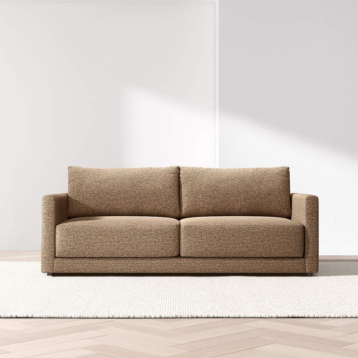 CRATE & BARREL - Sofá Gather Profundo 226 Cm Café Crate & Barrel