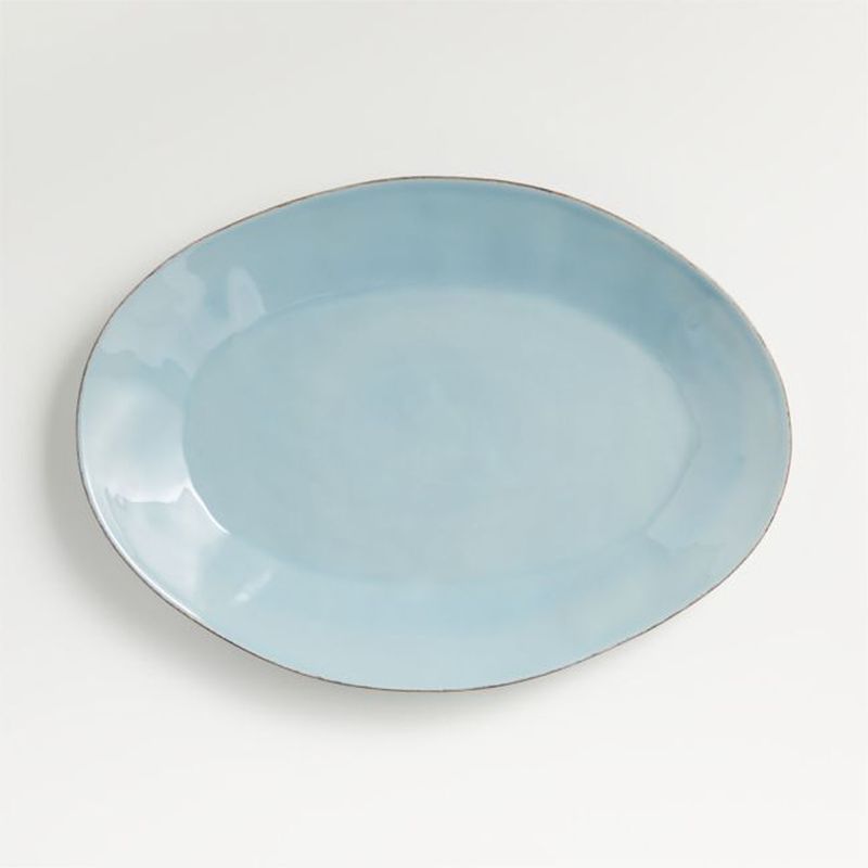 CRATE & BARREL - Fuente Ovalada Marin Azul Pequeña Crate & Barrel