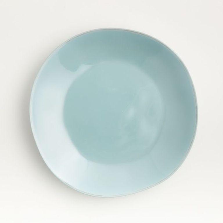CRATE & BARREL Plato Fondo Melamina Marin Azul