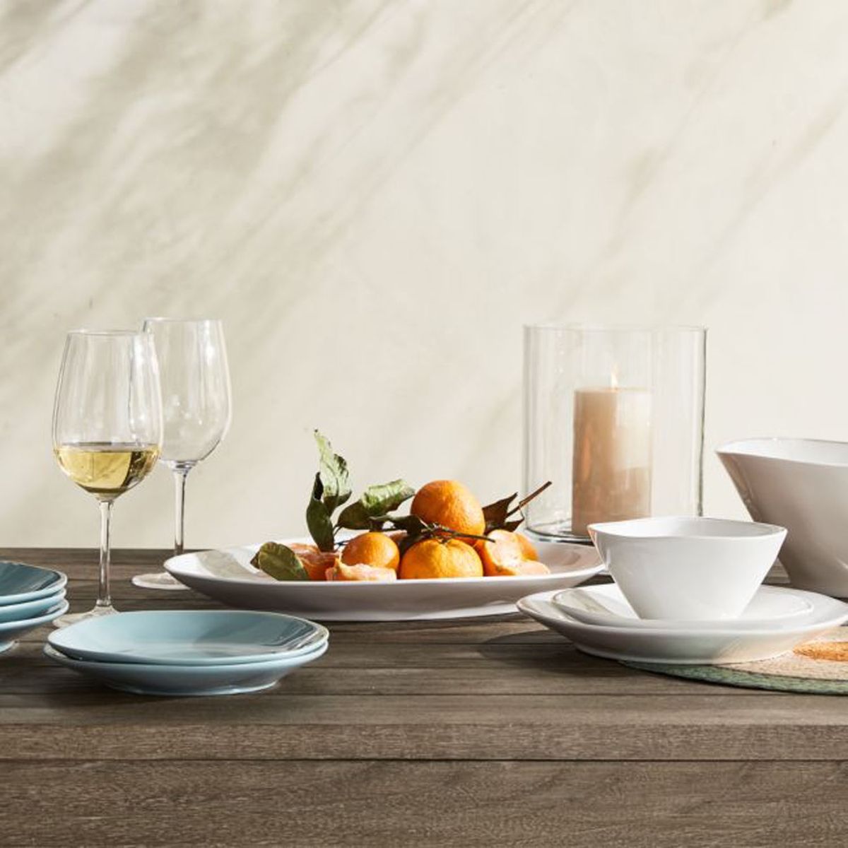 CRATE & BARREL - Plato Ensalada Melamina Marin Crate&Barrel