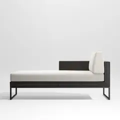 CRATE & BARREL - Seccional Izquierdo Ext Dune Negro Chaise P2