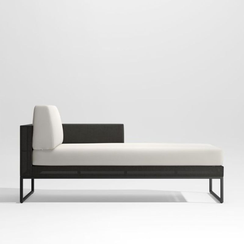 CRATE & BARREL - Seccional Der Chaise Ext Dune Negro P2 Crate & Barrel
